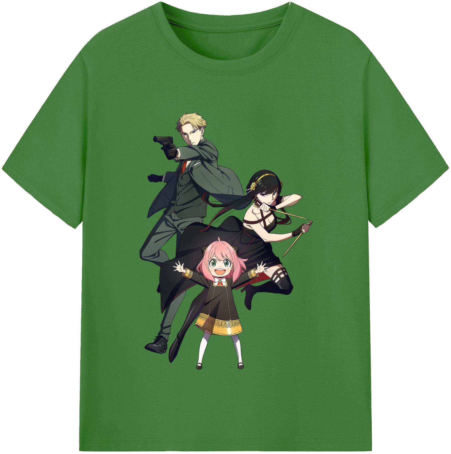 （画像用） SPY×FAMILY间谍家家酒 レディースカジュアルプリントTシャツ（綿100％）